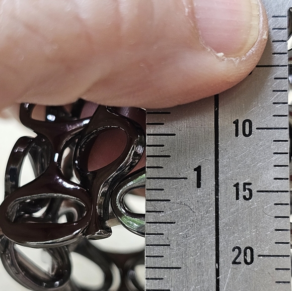 Bracelet Free People Circle Stretchy Black oxidized Metal Cuff LOT450 - Picture 5 of 5